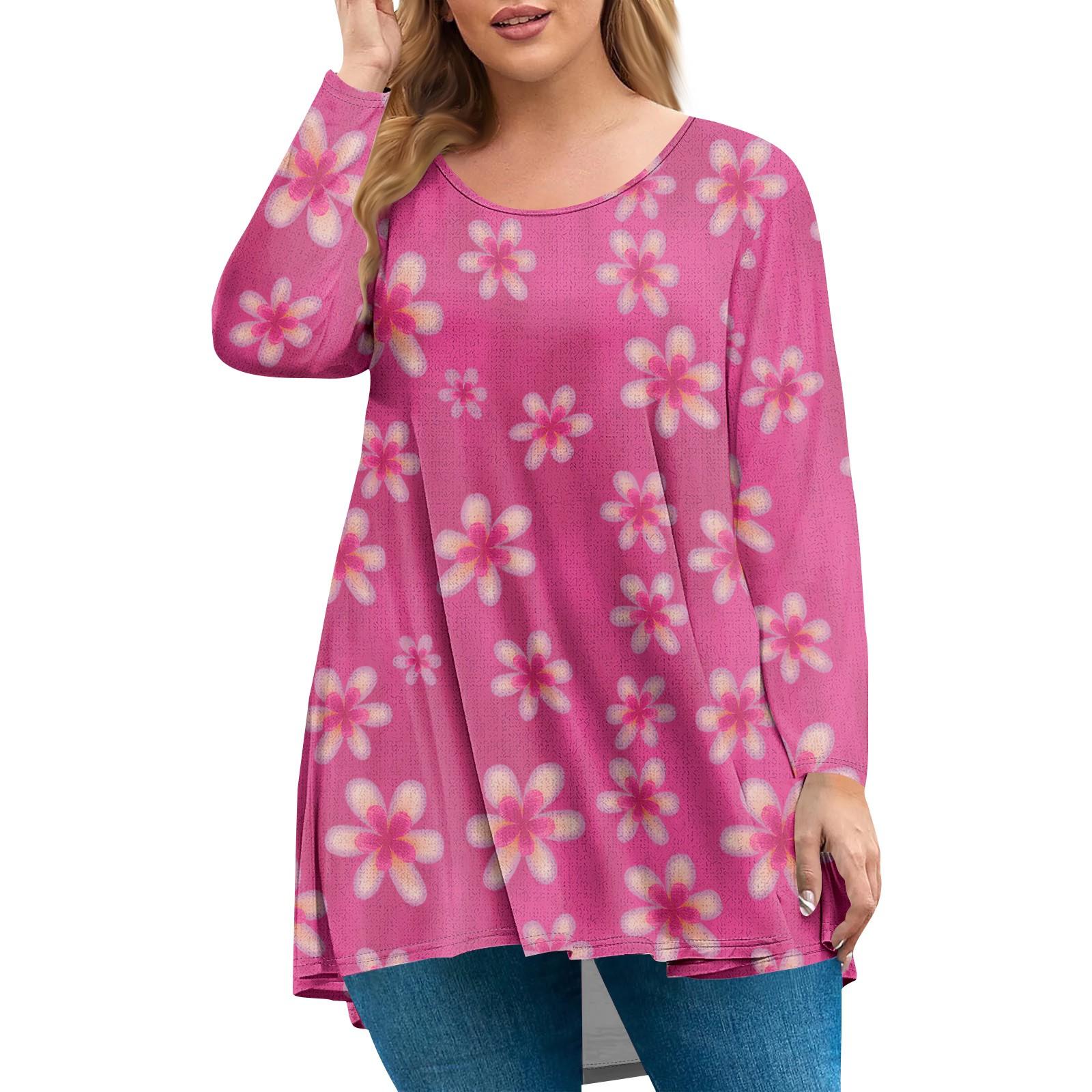 

Women s Plus Size Top, Garden Collar Long Sleeved Shirt, Fashionable Floral Print Casual Top XXXXL