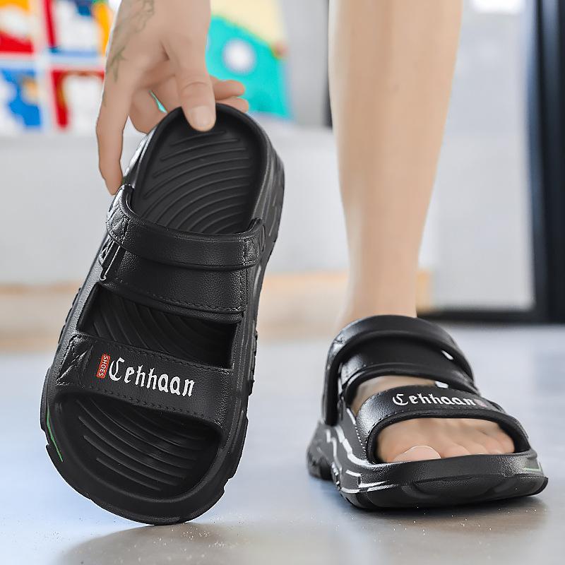 2025 été nouvelles sandales à la mode et polyvalentes personnalité plateforme deux façons de porter pantoufles à enfiler d'extérieur chaussures de plage antidérapantes