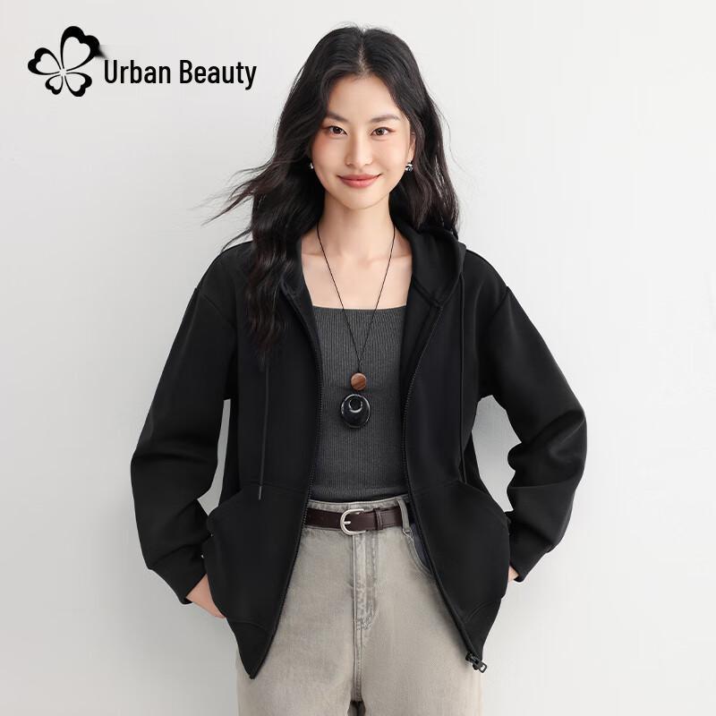 Women's Casual Hooded Zip-Up Sweatshirt Jacket