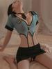 Sexy Cosplay Lingerie Student Uniform Anime School Girl Erotic Crotchless Lolita Underwear Dress Women Role Play Costumes Outfit