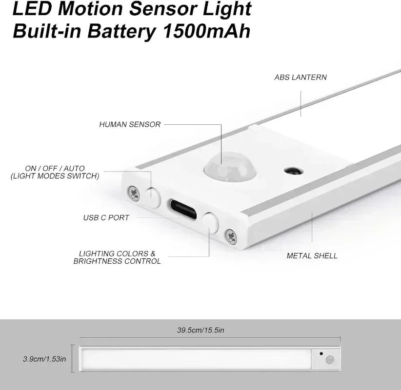 Night Light Led Lamp Under Cabinet Lights Motion Sensor Night Light Closet Light Cabinet Kitchen Lighting Magnetic Night Lights