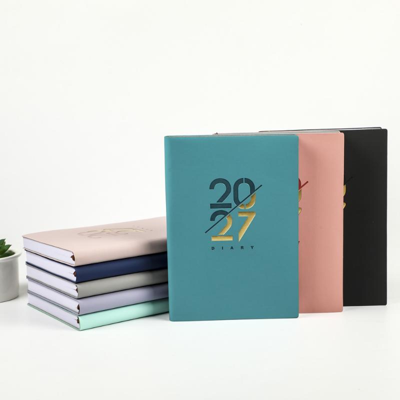 2027 English Work Schedule Planner Notepad Wear-resistant Thick Paper Efficiency Task List Notebook for Business Staff