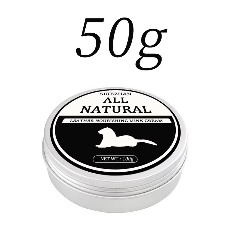 SIKEZHAN Leather Sofa Cleaner Polish Mink Oil Cream Luxury Bag Care Salve 30/50/100g - Shoe Cleaning & Protection Products