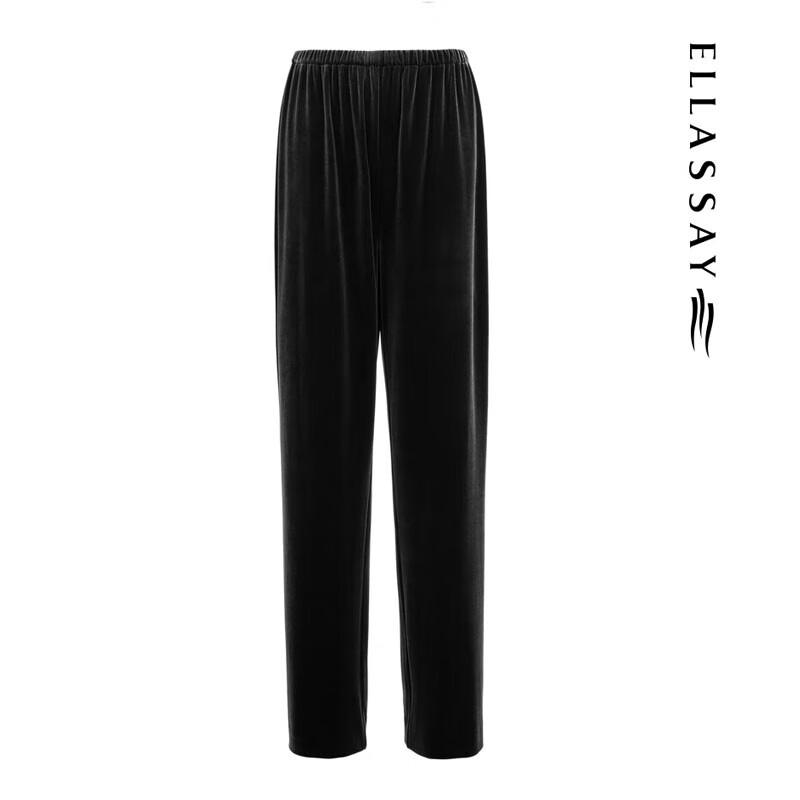 ELLASSAY EWB353K00800 Women's Elegant Loose Wide-Leg Pants