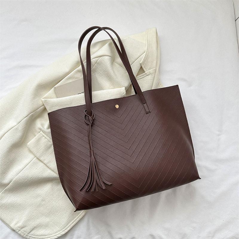 Fashionable Summer Street Style Commuter Tote Bag For Women Pu Leather