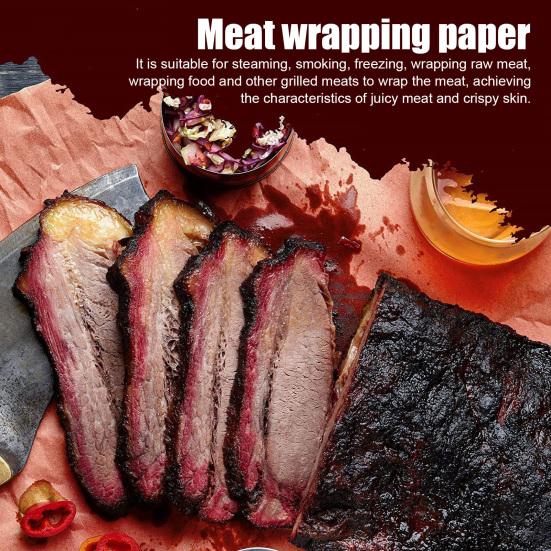 30/40/60CMx10M Rosa Metzgerpapierrolle Lebensmittelqualität Kraftpapier Ungebleicht Unbeschichtet Ungewachst Räucherfleisch Fisch Pfirsich Metzger Einwickelpapier