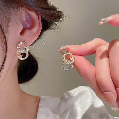 Nieuwe Letter Oorbellen High-end Oorbellen Dubbele G Pareloorbellen en Oorgaatjes