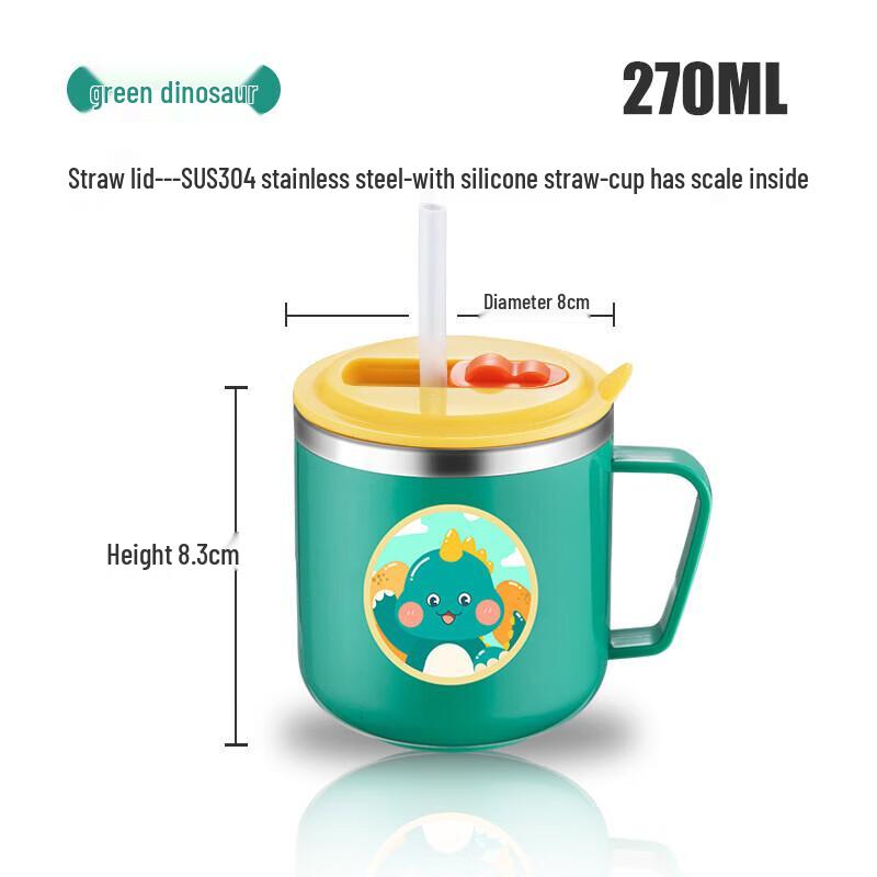 Kaborton Kids 304 Stainless Steel Insulated Straw Mug