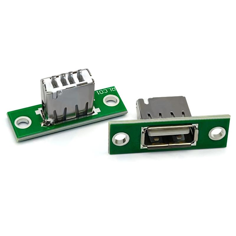

5Pcs Usb With Fixed Board Connector Diy Panel Mounting Repair Charging Interface 5pcs