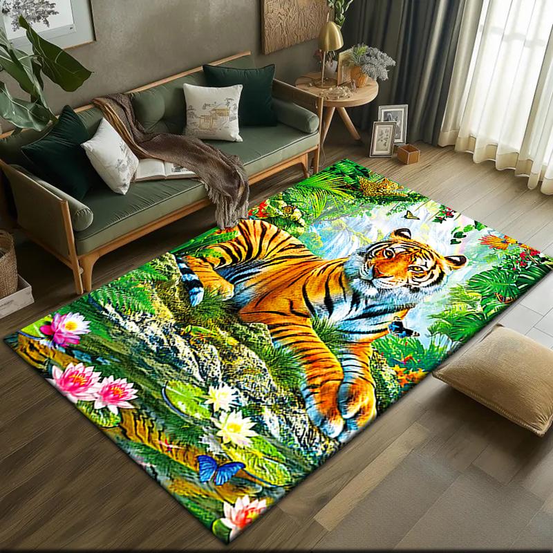 2026 New Style cartoon tiger Carpet Rug for Living Room Bedroom Home Sofa Decoration,Kids play Non-slip Floor Mat