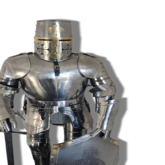 182.88 Cm Medieval Knight Armour Suit, With Complete Stand Home Décor Polish Finish, Best Gift for Him