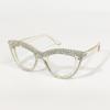 Rhinestone Trendy Reading Glasses for Women Retro Square Cute Sturdy Computer Womens Cat Eye Glasses