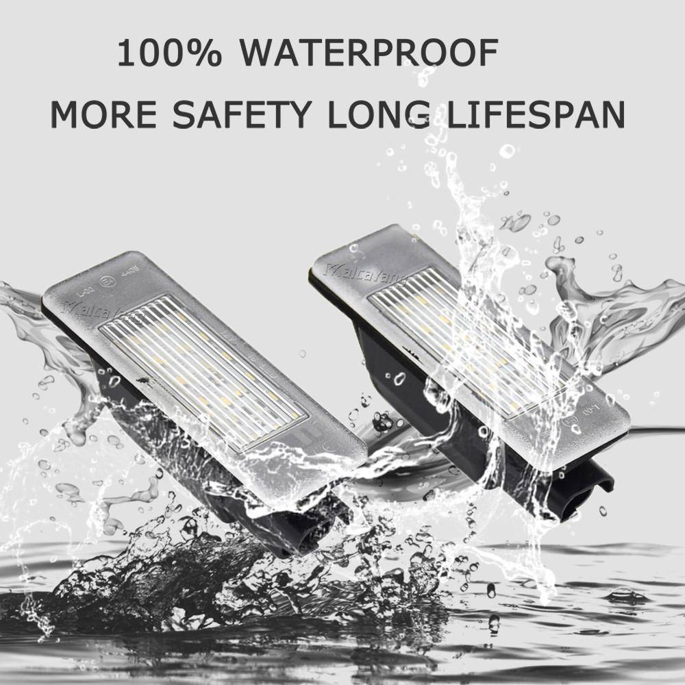 2PCS License Plate Light 6340G9 6340F0 6340 G3 For Peugeot 308 3008 308CC 106 1007 207CC 307 3008 406 407 607 806 807 508 License Plate Lights 2