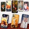 Cute Animal Fox Phone Case For iPhone 16 14 13 12 11 15 17 Pro Max Mini 15 16 Plus 16e 17 Air Cover Fundas