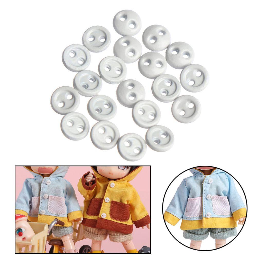 Two Holes Clothing Buckles Mini Doll Buttons Metal Button DIY Sewing Accessories Round Buckle