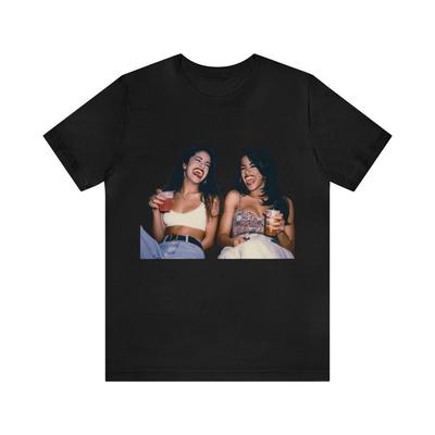 Vintage Selena and Aaliyah Shirt, R&B Princess and Queen of Cumbia Fan