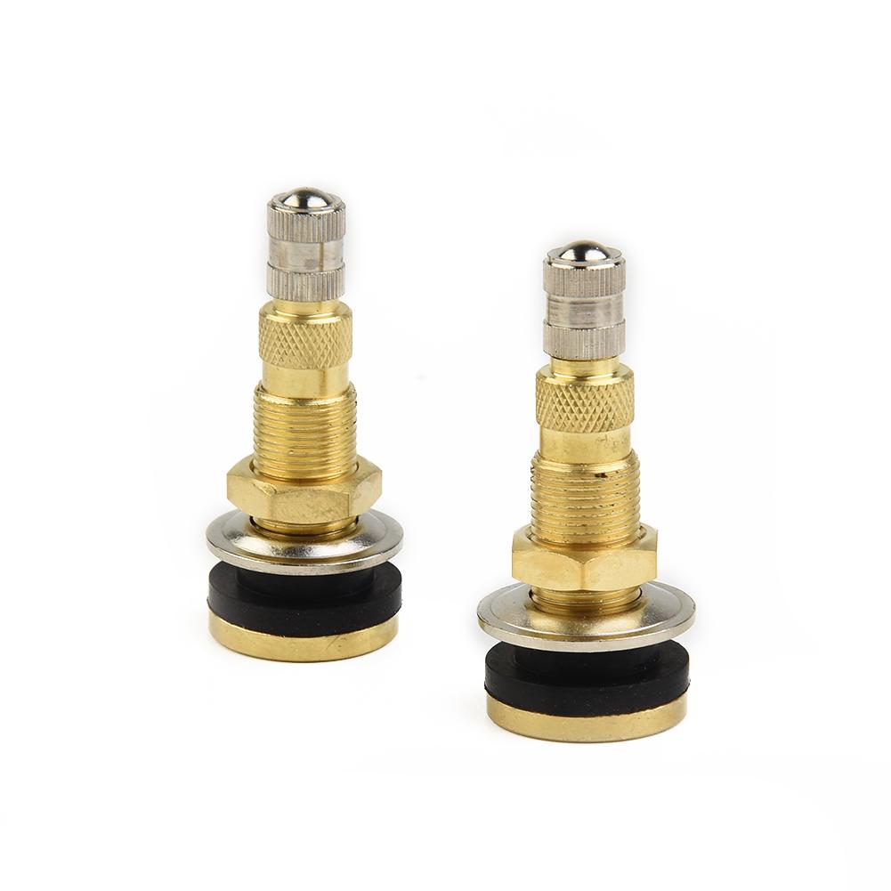 TR618A Tractor Air Liquid Tubeless Tire Brass Valve Stem, Pack of 2, Compatible with 0 625 Valve Hole Diameter