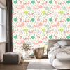 Wallpaper Colorful Unicorns and Plants for Living Room and Bedroom 50x1000