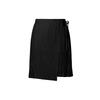 Mongplisse [Women'S] Wrap Style Pleated Mini Skirt (Black)