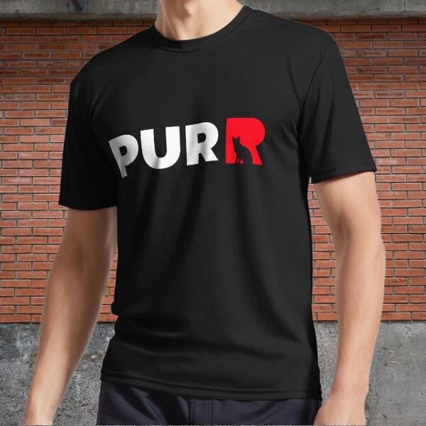 Men s and Women s T-shirts Funny Cat Lover Typographic Purr Design XXXL