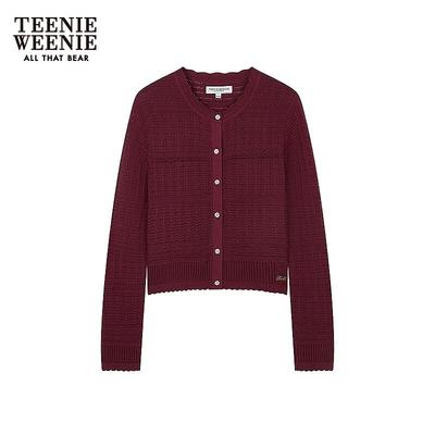 Women's Bear Letter Knit Cardigan