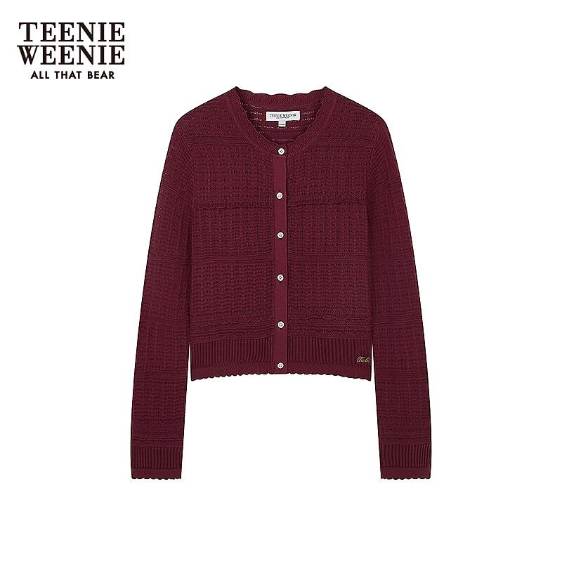 Teenie Weenie Women's Bear Letter Knit Cardigan