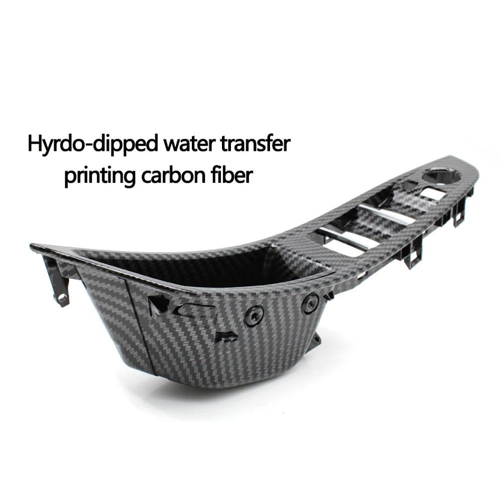 LHD RHD Carbon Fiber Interior Door Pull Handle 7PCS Set For BMW 5 Series F10 F11 F18 520i 523i 525i 528i 535i