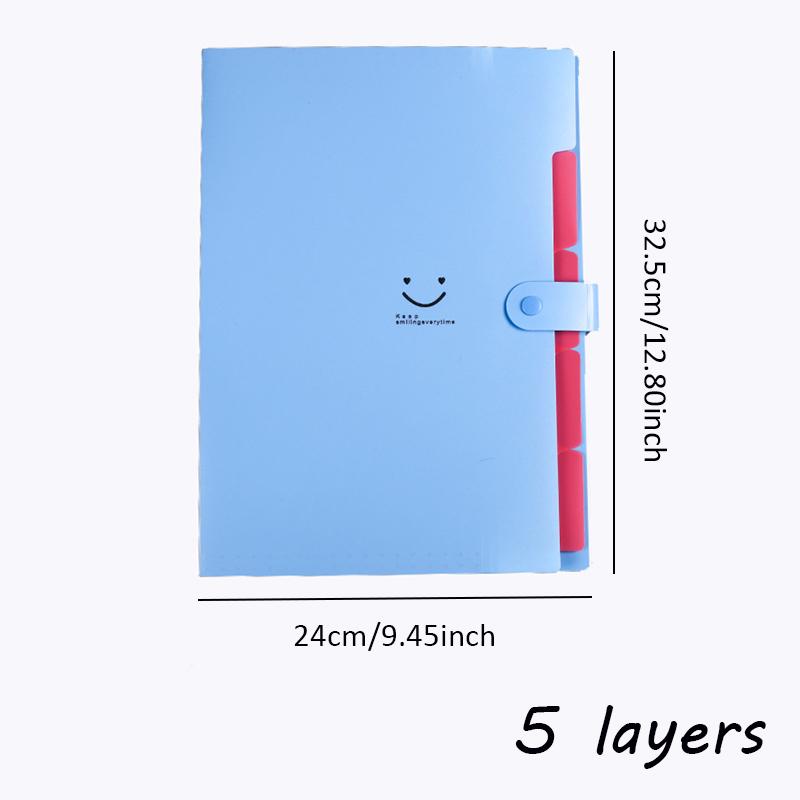 Folder pentru organe A4 5 straturi Macaron Colors File Manager Stocare Folder simplu pentru studenți, școală și rechizite de papetărie de birou