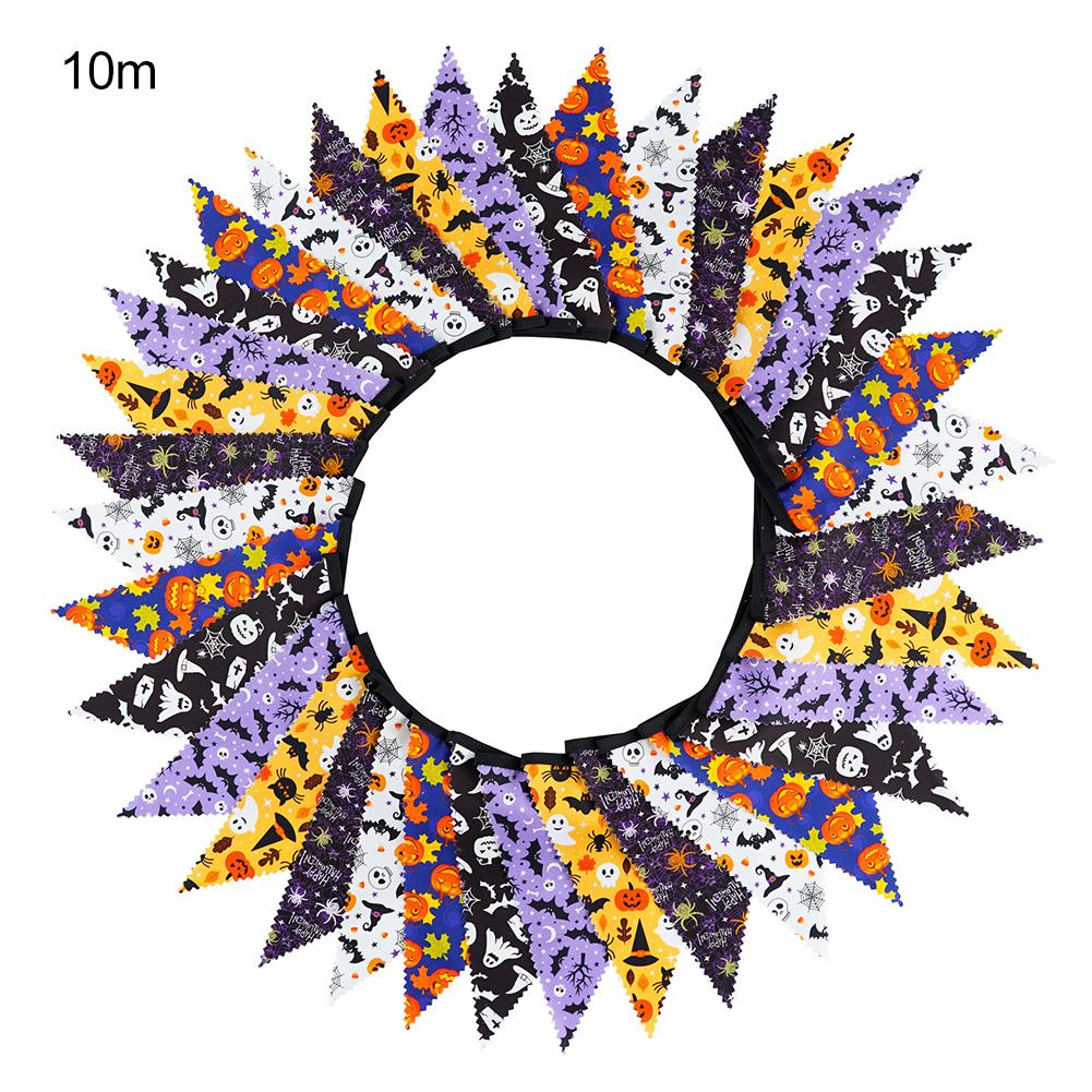 10 Meter Fabric Triangle Flag Garland with 36 Triangular Flags for Events Classroom Decoration and Festive Backgrounds