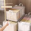 Klare Faltbare Kleideraufbewahrungsboxen für die Organisation im Kleiderschrank zu Hause Ein mehrschichtiger Schubladeneinsatz für Hosen und Hemden
