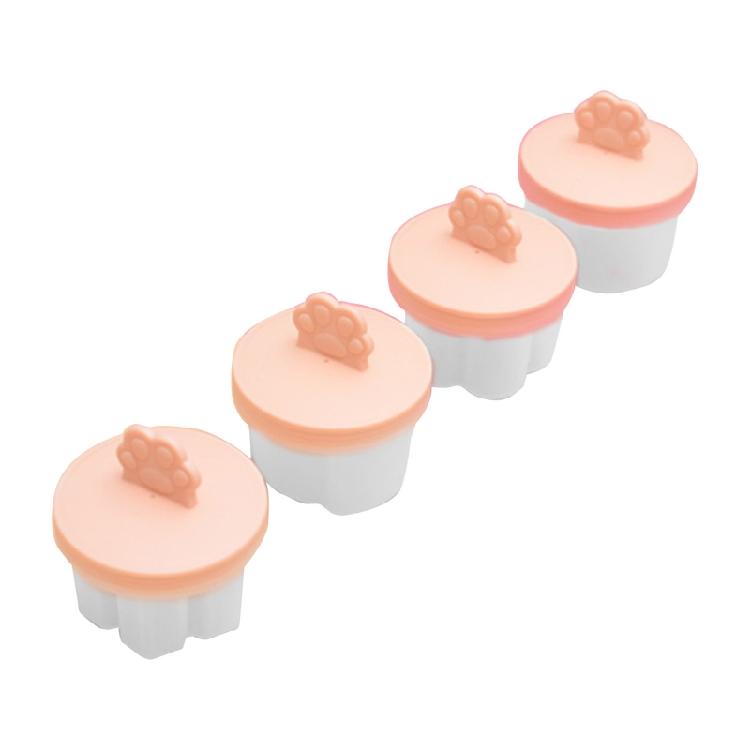 

4x Reusable Baby Food Supplement Mold Small Pudding Molds Home DIY Baking Tools розовый