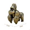 Miniature Gorilla Sculpture, Mini Orangutan Figurine, Party Favors Simple Crafts Metal