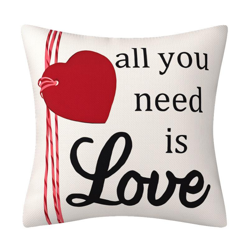 Love Valentine's Day Pillowcase Living Room Letter Pillowcase Sofa Bedroom Household Products