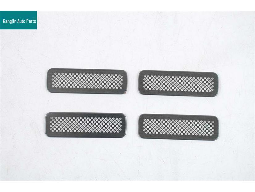 Fits Denza 25 Models N9: Black Titanium Stainless Steel Front Panel & Speaker Grilles with Reading Light Cover.