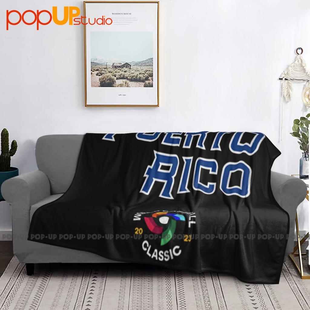 De Baseball Porto Rico Wbc World Rouge Classique 2023 Ultra-Soft Blanket Quilt Winter Sofa Cover Bed Covers