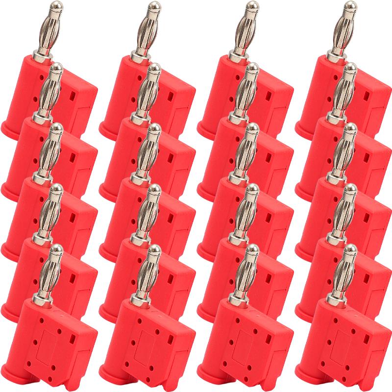 

1/20pcs Banana Speaker Plugs Quick Connect 4mm Electrical Test Block Power Testing Instrument Plug Terminal Supplies Connectors 1 pc червоний