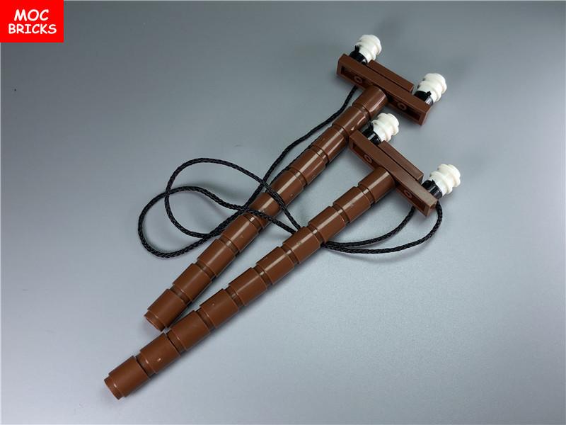 

2pairs/lot MOC Bricks DIY Architecture City Wire Telegraph Pole Electric Educational Building Blocks Toysfor children gifts