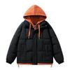 Men's fake two-piece jacket men's and women's winter new thickened warm bread clothes men's loose trend cotton clothes
