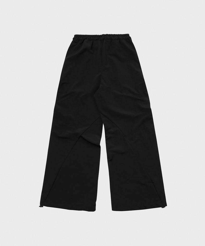 SLOW RECORD HOUSE Parachute Flare Pants_Black