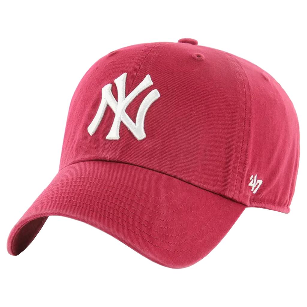 47 BRAND New York Yankees Clean Up Cap, Mens Burgundy Cap