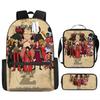 Popular Animation Backpack Student Schoolbag Boys Messenger Bag Girls Pencil Case