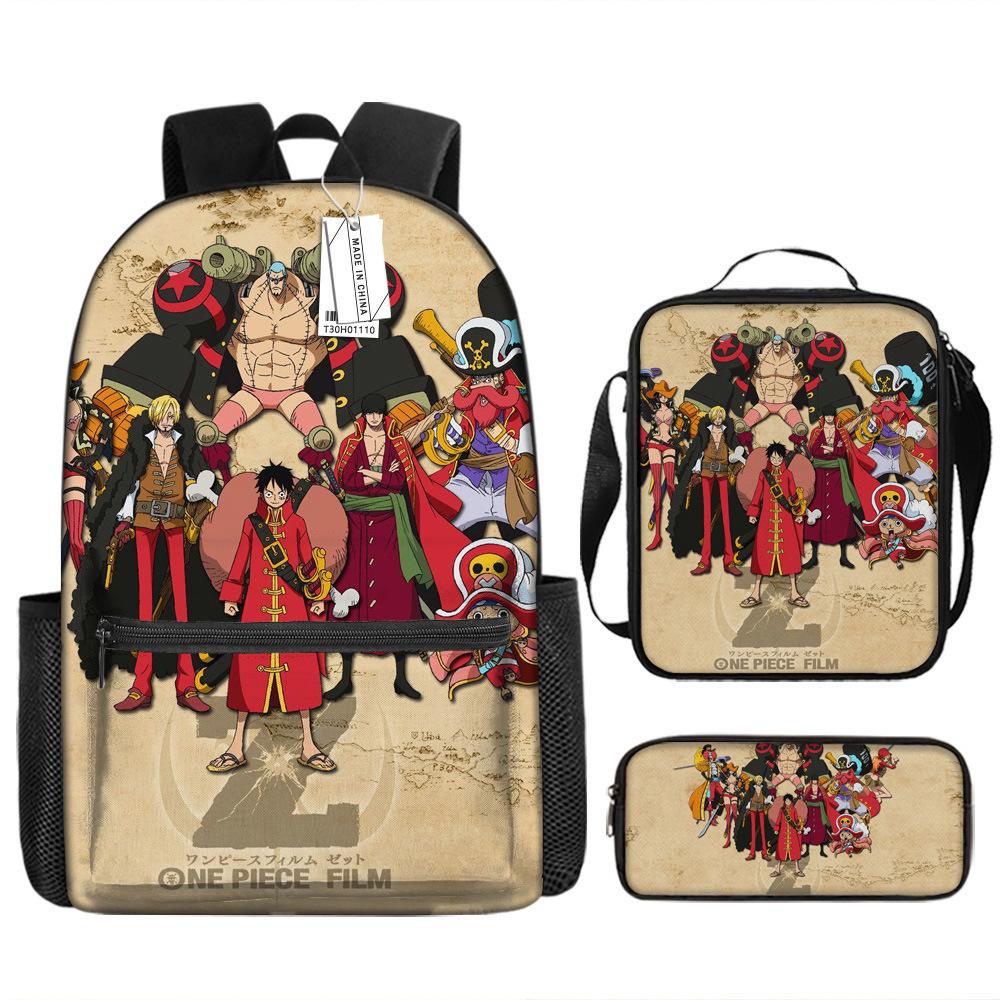 Popular Animation Backpack Student Schoolbag Boys Messenger Bag Girls Pencil Case