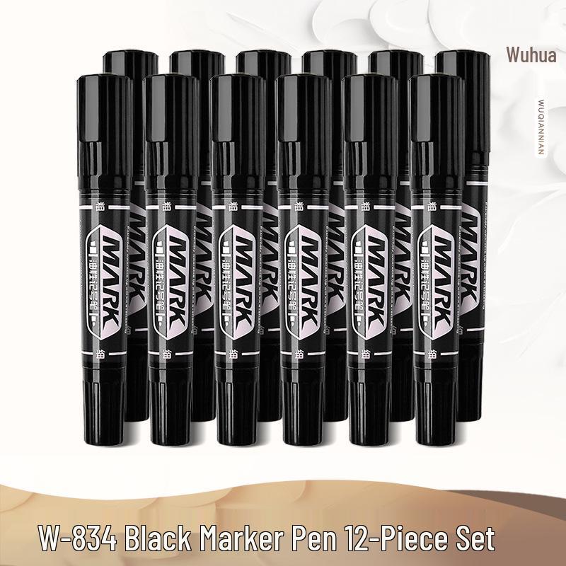 Oil-Based Double-Ended Refillable Broad Tip Marker - Large Capacity, Quick Drying, Waterproof