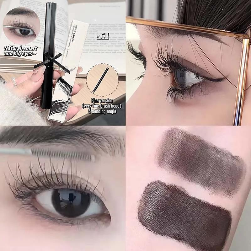 3D Bøyende Stålrør Mascara 3D Silkefiber Smudgefri Øyenvippeprimer Naturlig Svart Langvarig Øyenvippeextensions Kosmetikk