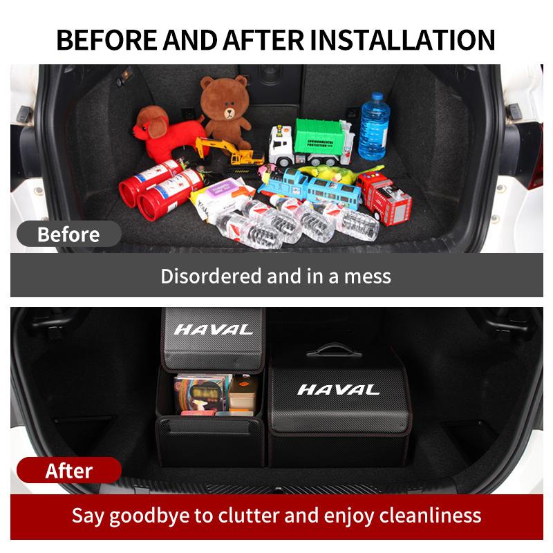 Große Kapazität Auto Aufbewahrungsbox Kofferraum Organizer Langlebig Faltbar Für Haval H6 F7 H9 H2 Jolion F7X F7H H5 H7 H2S H8 H3 H4 H1 F5