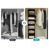 Multi-layer Washable Hanging Wardrobe Organizer with Metal Hooks and Bamboo Strips