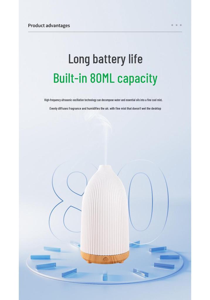 Aroma Diffuser: Automatic Spray Humidifier for Home, Desktop, Bedroom, or Study Room.