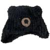 Cartoon Bear Plush Hat Adjustable Headwear Unisex Fashion Warm Lovely Hat for Adults and Kids