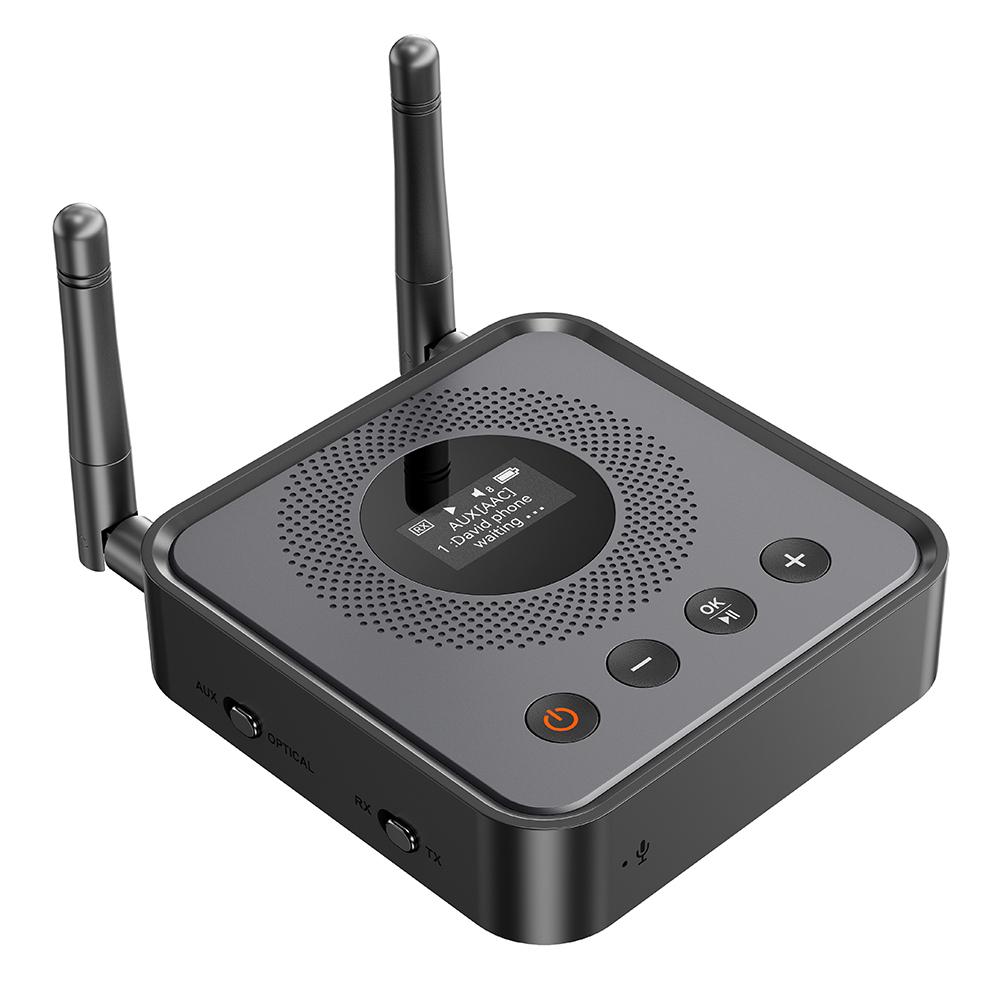 

Tebe OLCD Bluetooth 6.0/5.2 Audio Receiver Transmitter AAC LL/AD/HD 3.5mm Aux Optical Wireless Stereo o Music U Disk Player