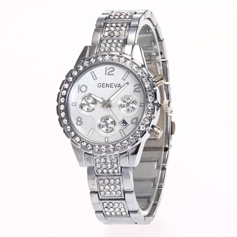 Elegant Alloy Band Men's Business Watch With Accents And Calendar Quartz Movement